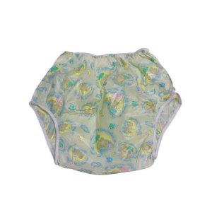 Photo: Adult Baby waterproof Pant (PVC) Bear and Moon Pattern Yellow 