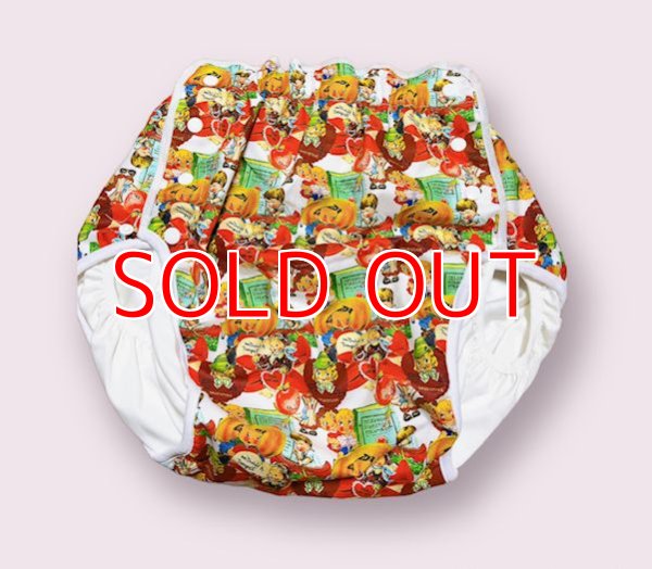 Photo1: Adult baby diaper cover with boys & girls pattern only M´ size