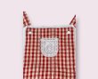 Photo5: Adult baby red checkered apron-style baby dress