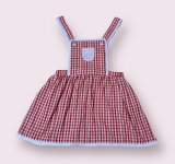 Photo: Adult baby red checkered apron-style baby dress