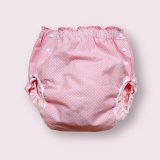 Photo: Adult baby diaper cover with polka dots fabric polyurethane waterproof XXL