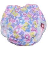 Photo: Adult Diaper Cover Teddy Bear Pattern Polyurethane Waterproof Pink /Lace