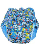 Photo: Adult Diaper Cover Panda Animal Pattern Polyurethane Waterproof Blue