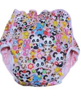 Photo: Adult Diaper Cover Panda Animal Pattern Polyurethane Waterproof Pink 