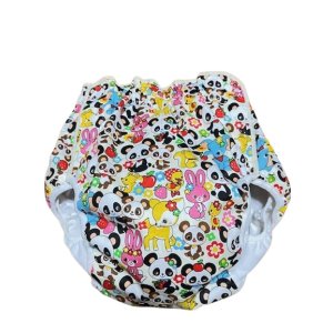 Photo: Adult Diaper Cover Panda Animal Pattern Polyurethane Waterproof Off White