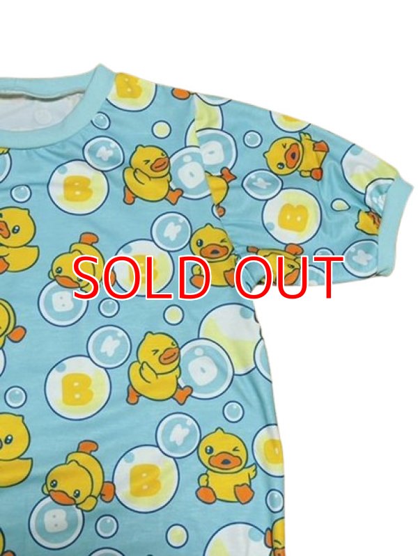 Photo2: Adult Baby Romper  Duck Pattern Short Sleeves