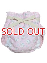 Photo: Adult baby diaper cover rabbit pattern with pile waterproof waist strap/M,M´only