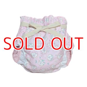 Photo: Adult baby diaper cover rabbit pattern with pile waterproof waist strap/M,M´only