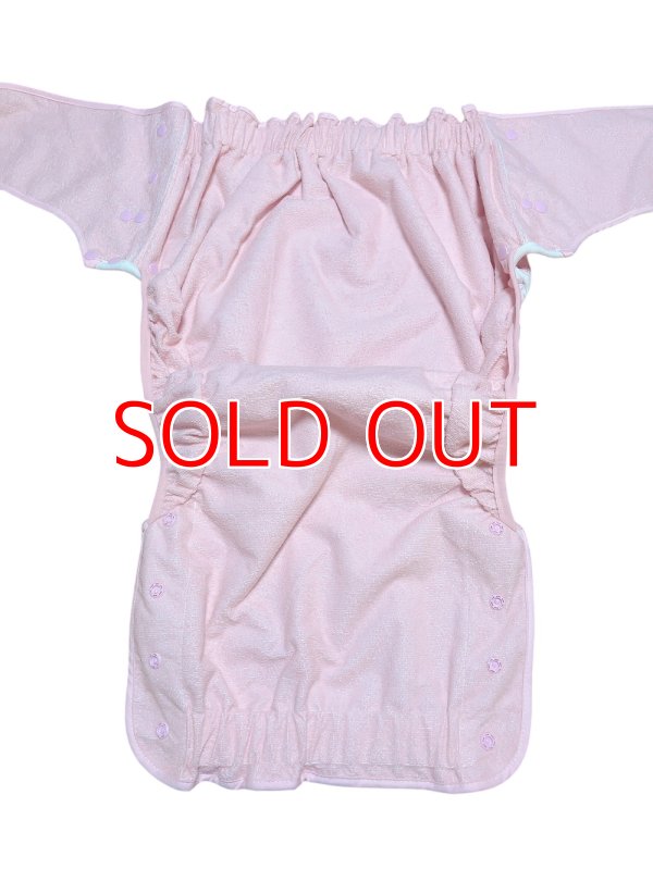 Photo4: Adult baby diaper cover rabbit pattern with pile waterproof waist strap/M,M´only