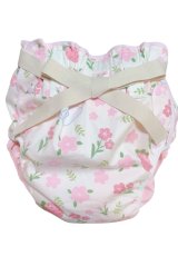 Photo: Adult baby diaper cover with rabbits and flowers pattern  waterproof waist strap