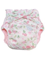 Photo: Adult baby diaper cover with rabbits and flowers pattern  waterproof waist strap  same pattern