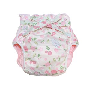 Photo: Adult baby diaper cover with rabbits and flowers pattern  waterproof waist strap  same pattern