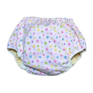 Photo: Adult baby diaper cover pants type flower pattern