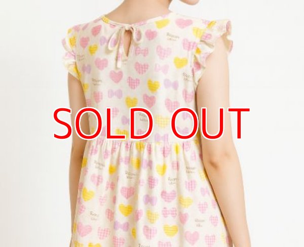 Photo2: Adult romper with skirt, heart pattern, A/XL only