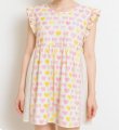 Photo1: Adult romper with skirt, heart pattern, A/XL only
