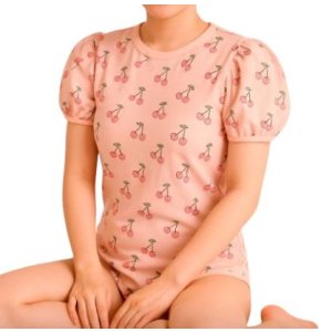 Photo: Adult Baby Onesie cherry pattern short sleeves M