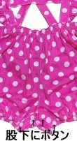 Photo5: Adult  Baby Romper Overalls Polka Dot/pink