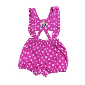 Photo: Adult  Baby Romper Overalls Polka Dot/pink