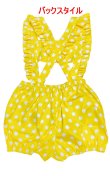 Photo4: Adult  Baby Romper Overalls Polka Dot/yellow