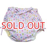 Photo: Adult baby diaper cover pants type flower pattern waist and foot strap