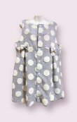 Photo2: Adult baby jumper skirt in polka dot pattern