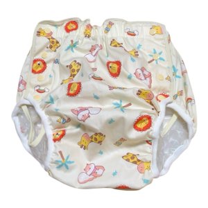 Photo: Adult diaper cover animal print vinyl waterproof