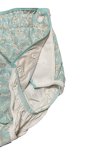 Photo3: Adult diaper cover soft light blue floral pattern PVC waterproof