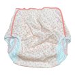 Photo1: Adult diaper cover heart and cherry print terry cloth waterproof