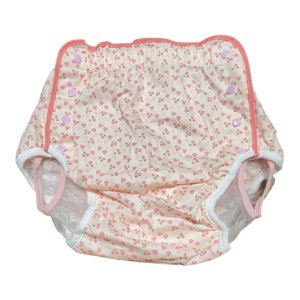 Photo: Adult diaper cover heart & cherry vinyl waterproof