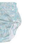 Photo2: Adult diaper cover light blue floral pattern pile waterproof