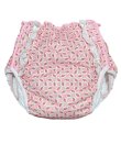 Photo1: Adult baby Diaper Cover – Cute Strawberry Print with Lace