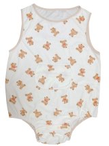 Photo: Adult Baby sleeveless romper with bear print terry cloth