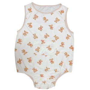Photo: Adult Baby sleeveless romper with bear print terry cloth