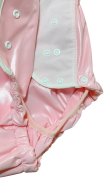 Photo3: Adult Diaper Cover – Baby Pink Urethane Waterproof Glossy Cover