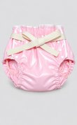 Photo1: Adult Diaper Cover – Baby Pink Urethane Waterproof with Adjustable Waist Tie