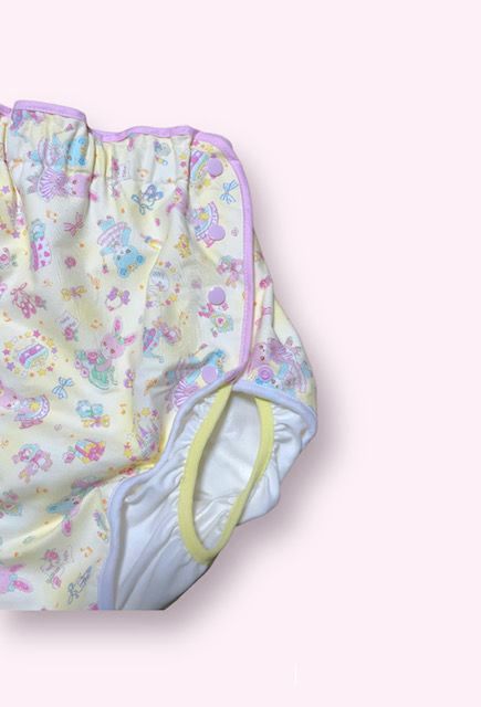 Photo: Adult baby diaper cover with bear & rabbit pattern 4L