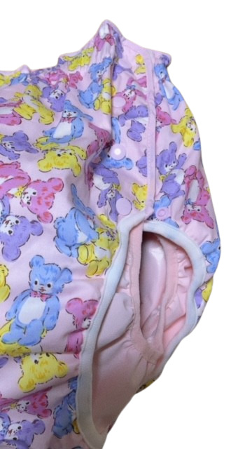 Photo: Adult Diaper Cover Teddy Bear Pattern Polyurethane Waterproof Pink