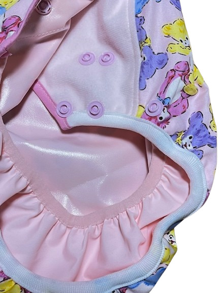 Photo: Adult Diaper Cover Teddy Bear Pattern Polyurethane Waterproof Pink