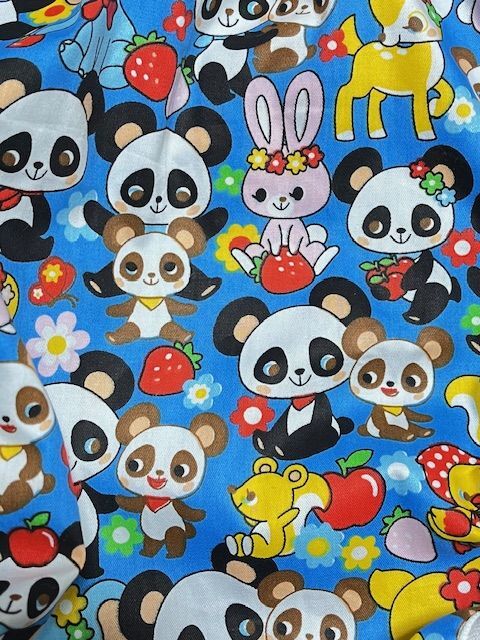 Photo5: Adult Diaper Cover Panda Animal Pattern Polyurethane Waterproof Blue / Lace on Hip