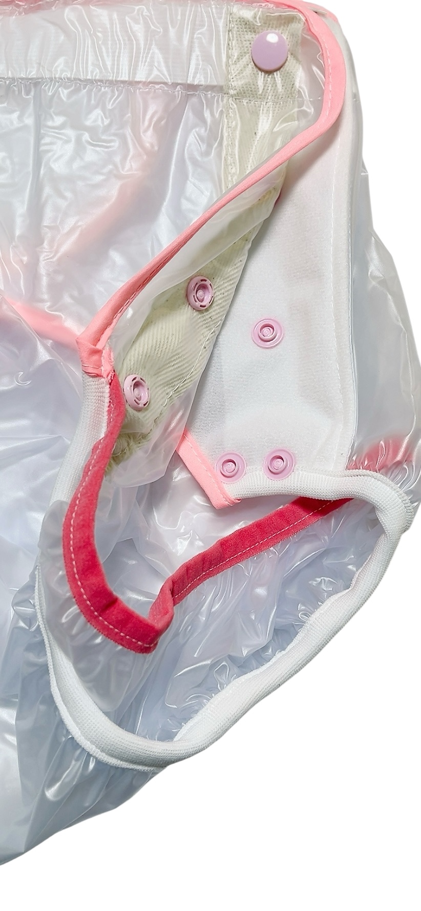 Photo3: Adult baby diaper cover vinyl cover pink(S´-XXL)
