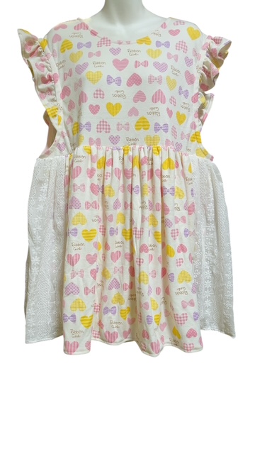 Photo: Adult romper with skirt, heart pattern, A/XL only