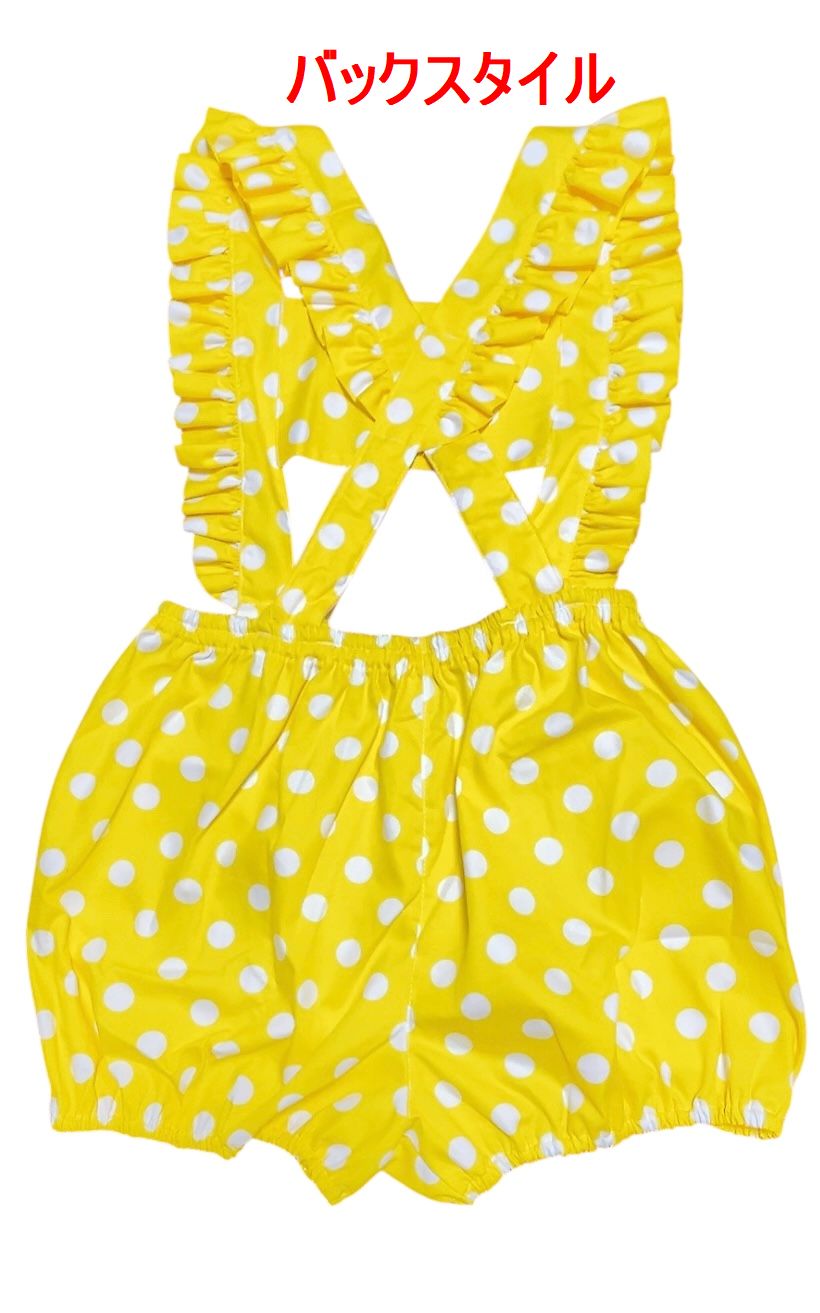 Photo: Adult  Baby Romper Overalls Polka Dot/yellow