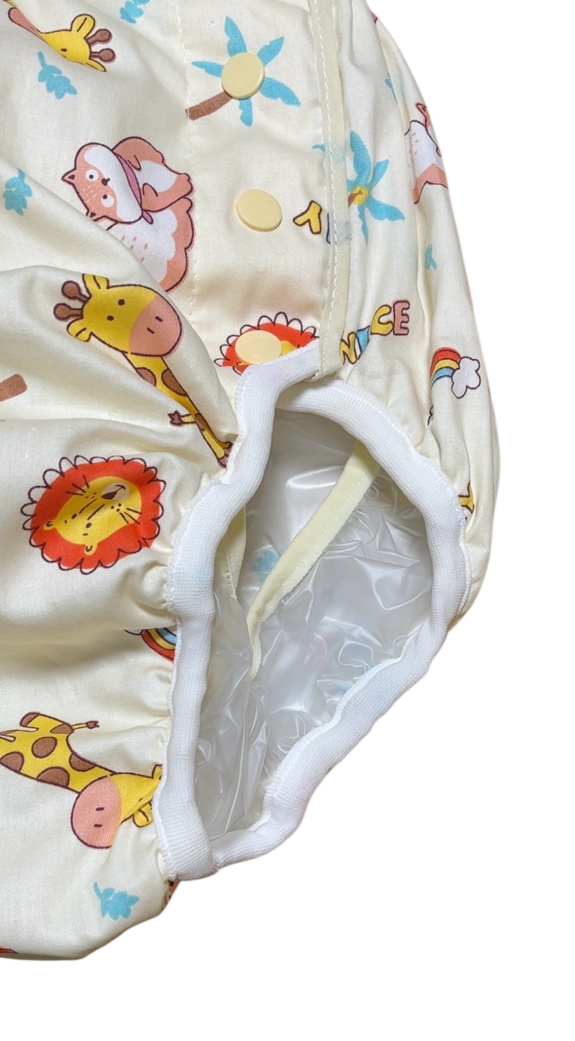 Photo: Adult diaper cover animal print vinyl waterproof