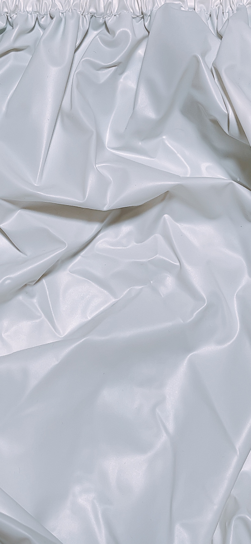 Photo4: Adult diaper cover soft light blue floral pattern PVC waterproof