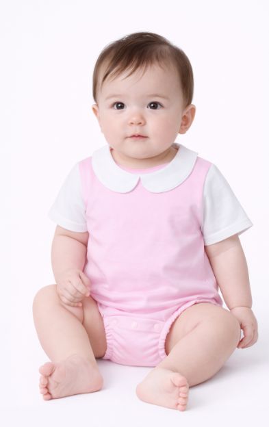 Photo: Adult Baby romper short sleeves / baby pink