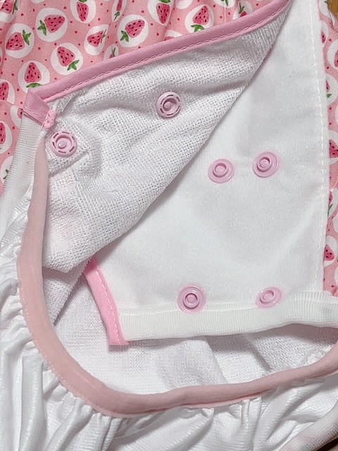 Photo3: Adult Baby Diaper Cover Strawberry Print Pile Waterproof