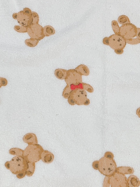 Photo: Adult Baby sleeveless romper with bear print terry cloth