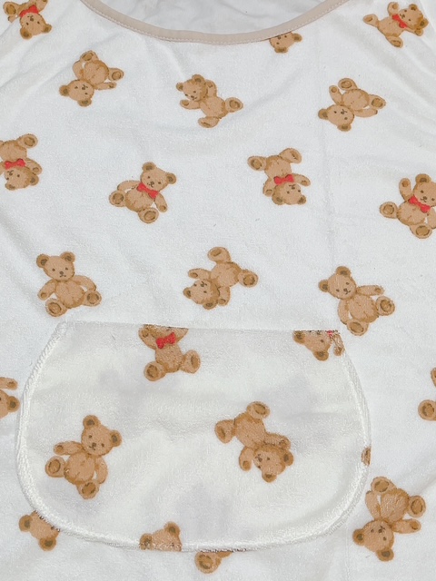 Photo3: Adult Baby sleeveless romper with bear print terry cloth