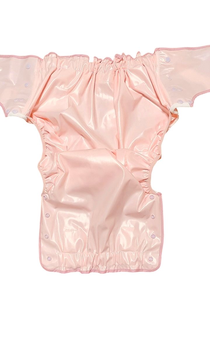 Photo: Adult Diaper Cover – Pink Polka Dot Cotton with Urethane Waterproof Lining